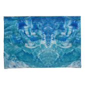 Aquamarines weißes Pillowcase-Set Kissenbezug (Vorderseite-Rechts)