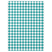 Aquamarines weißes Schachbrett Diamantmuster Klemmbrett (Rückseite)