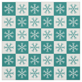 Aquamarines weißes Schneeflockenmuster Stoff
