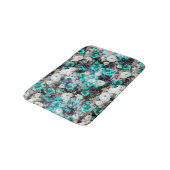 Aquamarines weißes Schwarzes des viktorianischen Badematte (Schrägansicht)