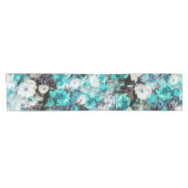 Aquamarines weißes Schwarzes des viktorianischen Kurzer Tischläufer (Horizontal)