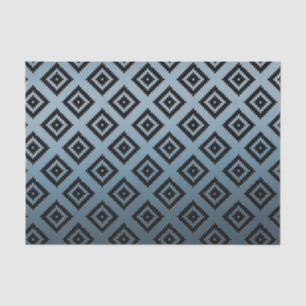 Aquamarines weißes Tribal Aztec Seidenpapier