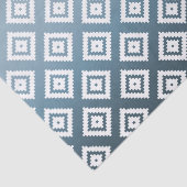 Aquamarines weißes Tribal Aztec Seidenpapier (Ausschnitt)