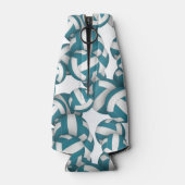 Aquamarines, weißes Volleyballmuster personalisier Flaschenkühler (Rückseite)