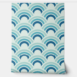 Aquamarines Wellendesign Tapete