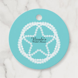 Aquamarines White Pearl Star Wedding Brautparty Geschenkanhänger