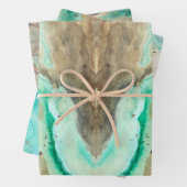 Aquamarines Wrapping-Papier-Flachblatt-Set von 3 Geschenkpapier Set (Beispiel)