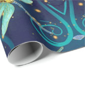 Aquamarines Wrapping-Papier für Libellen Geschenkpapier (Rolleneckpunkt)