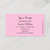 Aquamarines zauberhaftes rosafarbenes Herz Moderne Visitenkarte (Rückseite)