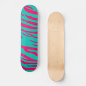 Aquamarines Zebra Print Animal Comp Skateboard in (Vorderseite)