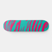 Aquamarines Zebra Print Animal Mini Skateboard in (Horizontal)