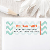 Aquamarines Zickzack Adressetikett (Insitu)