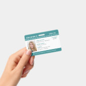 Aquamarines Zickzack Homeschool Educational ID-Abz Ausweis (Handheld)