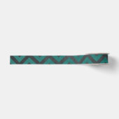 Aquamarines Zickzack Muster Ripsband (Vorderseite)