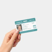 Aquamarines Zickzack Studentenausweis Abzeichen Ausweis (Handheld)