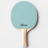 Aquamarines Zickzack Tischtennispaddel für Tischte Tischtennis Schläger (Vorderseite)