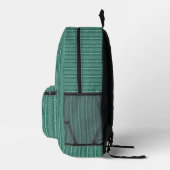 Aquamarines Ziermuster Bedruckter Rucksack (Rechts)