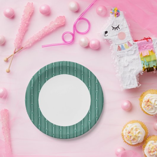 Aquamarines Ziermuster Pappteller (Party)