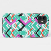 Aquamarines Zig-Zag-Muster Case-Mate iPhone Hülle (Rückseite (Horizontal))