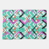 Aquamarines Zig-Zag-Muster Küchentuch (Horizontal)