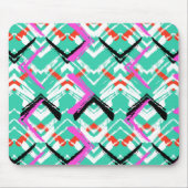 Aquamarines Zig-Zag-Muster Mousepad (Vorne)