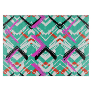 Aquamarines Zig-Zag-Muster Schneidebrett