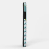 Aquamarines Zigzag-Muster Case-Mate iPhone Hülle (Hinten/Rechts)