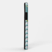 Aquamarines Zigzag-Muster Case-Mate iPhone Hülle (Hinten/Rechts)