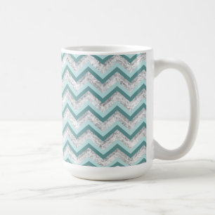 Aquamarines Zigzag-Muster Kaffeetasse