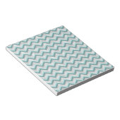 Aquamarines Zigzag-Muster Notizblock (angewinkelt)