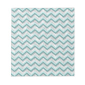 Aquamarines Zigzag-Muster Notizblock (Vorderseite)