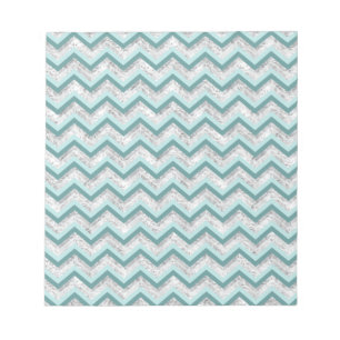 Aquamarines Zigzag-Muster Notizblock