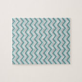 Aquamarines Zigzag-Muster Puzzle (Horizontal)