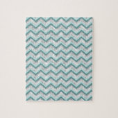 Aquamarines Zigzag-Muster Puzzle (Vertikal)