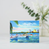 Aquaplaning in der Biskaya-Bucht, Miami, Florida Postkarte (Stehend Vorderseite)