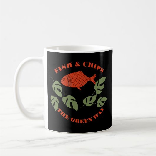 Aquaponics Fisch & Chips der grüne Weg Kaffeetasse (Links)