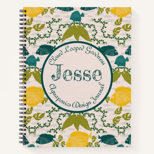 Aquaponics Journey | Maßgeschneiderte Gartenarbeit Notizblock (Vorderseite)