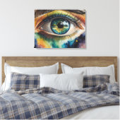 Aquararelle Blauauge Leinwanddruck (Insitu (Schlafzimmer))