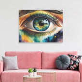 Aquararelle Blauauge Leinwanddruck (Insitu (Wohnzimmer))