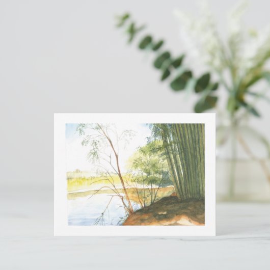 Aquarela paisagem mineira postkarte (Stehend Vorderseite)