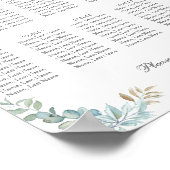 Aquarell 10 Tische Seatabelle Plakatzeichen Zeiche Poster (Ecke)