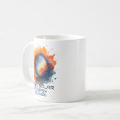 Aquarell 2026 Eclipse Erinnerungsstück Kaffeetasse (Vorderseite Links)