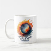 Aquarell 2026 Eclipse Erinnerungsstück Kaffeetasse (Links)