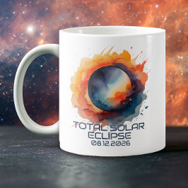 Aquarell 2026 Eclipse Erinnerungsstück Kaffeetasse
