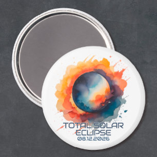 Aquarell 2026 Eclipse Erinnerungsstück Magnet