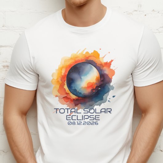 Aquarell 2026 Eclipse Erinnerungsstück T-Shirt