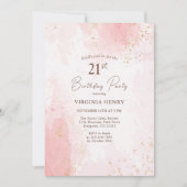 Aquarell 21. Geburtstag Party Einladung (Vorderseite)