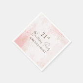 Aquarell 21. Geburtstag Party Serviette (Ecke)