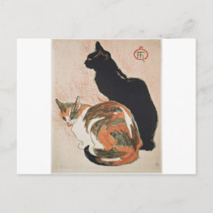 Aquarell - 2 Katzen - Théophile Alexandre Steinlen Postkarte