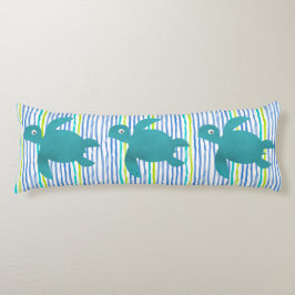 Aquarell 3 Meeresschildkröte Shibori Streifen und  Seitenschläferkissen